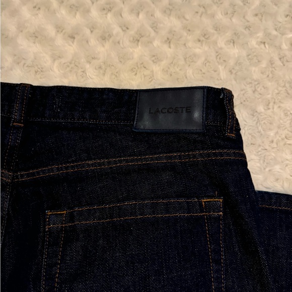 Men’s Lacoste Dark Wash Jeans 36 w 34 length like new - Picture 4 of 8